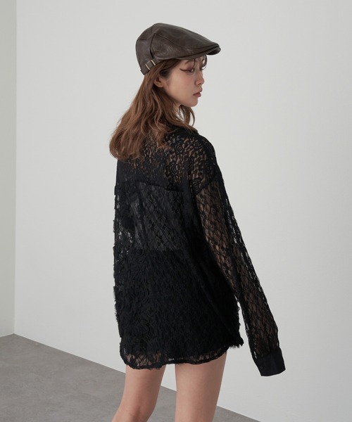 RAY CASSIN(レイカズン)の「【セットアップ対応】レースシャツ(シャツ/ブラウス・レディース・ベージュ/アイボリー/ブラック・FREE)」の14枚目の写真