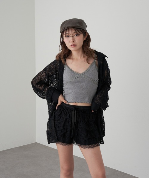 RAY CASSIN(レイカズン)の「【セットアップ対応】レースシャツ(シャツ/ブラウス・レディース・ベージュ/アイボリー/ブラック・FREE)」の17枚目の写真