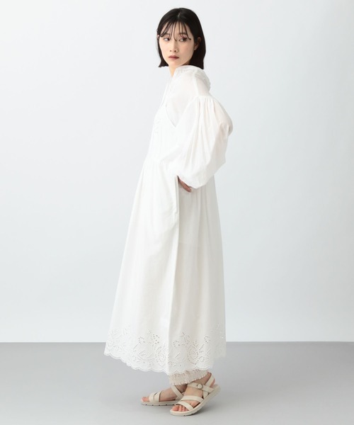 studio CLIP（スタディオクリップ）の「《natural by clip》カットワーク刺繍キャミワンピース（ワンピース・レディース・ブラック/オフホワイト・FREE）」の7枚目の写真