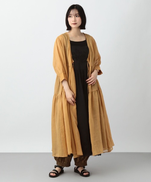 セール】《natural by clip》カットワーク刺繍キャミワンピース