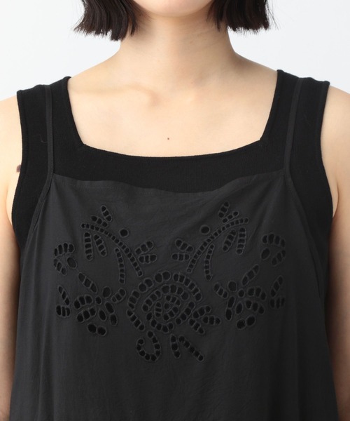 studio CLIP（スタディオクリップ）の「《natural by clip》カットワーク刺繍キャミワンピース（ワンピース・レディース・ブラック/オフホワイト・FREE）」の16枚目の写真