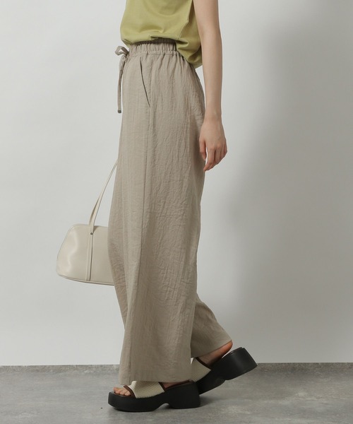 LAKOLE(ラコレ)の「【セットアップ対応・多機能付き】リネンライクイージーパンツ / 499166(その他パンツ・レディース・ブラウン/チャコールグレー/グレイッシュベージュ/オリーブ・FREE)」の18枚目の写真