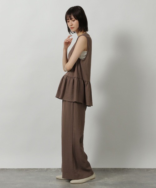 LAKOLE(ラコレ)の「【セットアップ対応・多機能付き】リネンライクイージーパンツ / 499166(その他パンツ・レディース・ブラウン/チャコールグレー/グレイッシュベージュ/オリーブ・FREE)」の11枚目の写真