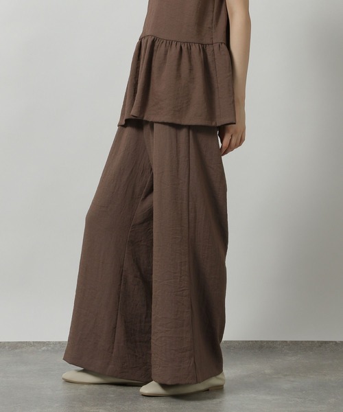 LAKOLE(ラコレ)の「【セットアップ対応・多機能付き】リネンライクイージーパンツ / 499166(その他パンツ・レディース・ブラウン/チャコールグレー/グレイッシュベージュ/オリーブ・FREE)」の13枚目の写真