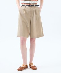 E0675S 新品 MACKINTOSH PHILOSOPHYパンツ：44 WEB＆一部店舗限定】リネン混ハイストレッチ エラスティック