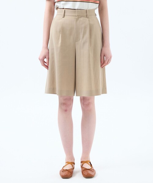 MACKINTOSH PHILOSOPHY(マッキントッシュ フィロソフィー)の「ワンタックハーフパンツ(その他パンツ・レディース・ベージュ/ブラック・36/38)」の4枚目の写真