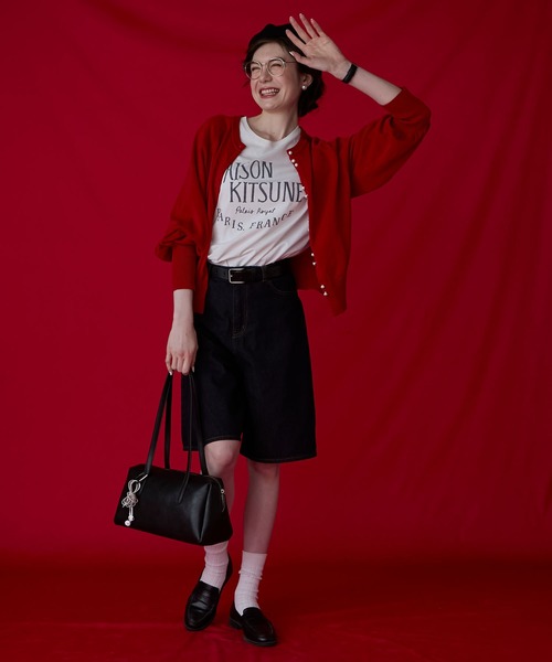 BONLECILL Marche(ボンルシールマルシェ)の「【BONLECILL Marche】《大容量》ベーシックスクエアボストンバッグ(ボストンバッグ・レディース・ブラック/キャメル/ブラウン・FREE)」の7枚目の写真