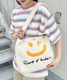 GRAVER OF ANAHEIM（グレイバーオブアナハイム）の「【日本未発売】GRAVER(グレーバー)/別注 A4対応 プリント コットン アジャスターベルト キャンバスショルダーバッグ（ショルダーバッグ）」