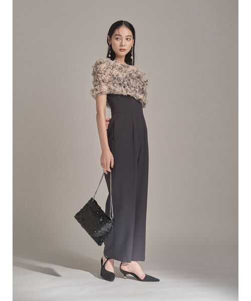 lagunamoon ladyチュールオフショルパンツドレス LAGUNAMOON パンツドレス LADYチュールオフショルパンツドレス