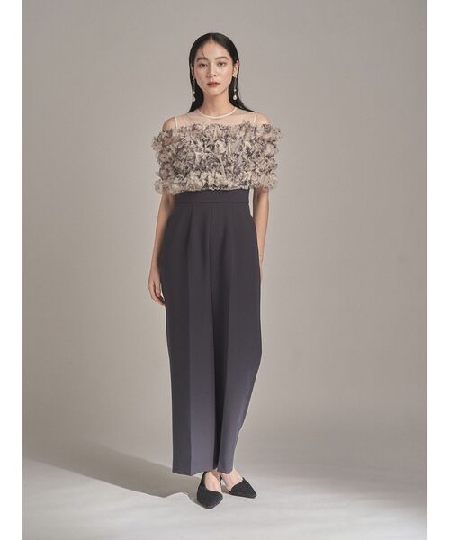 LAGUNAMOON LADYチュールオフショルパンツドレス　人気完売品　S セール】LADYチュールオフショルパンツドレス（パンツドレス