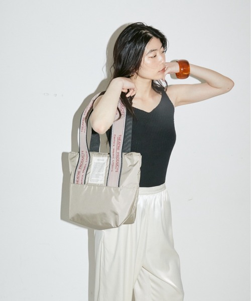THEATRE PRODUCTS(シアタープロダクツ)の「マルチポケットMISSISSIPPI Msize/ジャガードテープ バッグ/内ポケット3つ付き/パソコン13インチ・500mlペットボトル収納可能(トートバッグ・レディース・ブラック/グレー/ベージュ・FREE)」の8枚目の写真