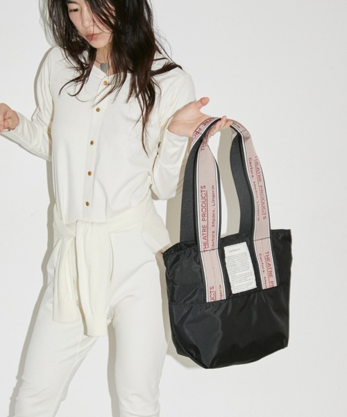 THEATRE PRODUCTS(シアタープロダクツ)の「マルチポケットMISSISSIPPI Msize/ジャガードテープ バッグ/内ポケット3つ付き/パソコン13インチ・500mlペットボトル収納可能(トートバッグ・レディース・ブラック/グレー/ベージュ・FREE)」の21枚目の写真