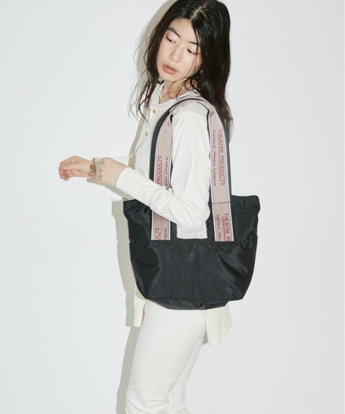 THEATRE PRODUCTS(シアタープロダクツ)の「マルチポケットMISSISSIPPI Msize/ジャガードテープ バッグ/内ポケット3つ付き/パソコン13インチ・500mlペットボトル収納可能(トートバッグ・レディース・ブラック/グレー/ベージュ・FREE)」の19枚目の写真