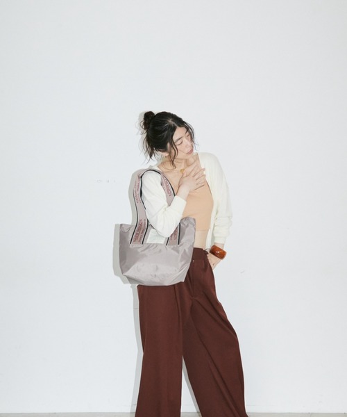 THEATRE PRODUCTS(シアタープロダクツ)の「マルチポケットMISSISSIPPI Msize/ジャガードテープ バッグ/内ポケット3つ付き/パソコン13インチ・500mlペットボトル収納可能(トートバッグ・レディース・ブラック/グレー/ベージュ・FREE)」の14枚目の写真