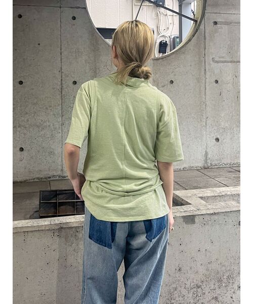 Ungrid(アングリッド)の「リネン混ハーフスリーブポロカーデ(カーディガン/ボレロ・レディース・グリーン系その他/オフホワイト/ブラック・FREE)」の9枚目の写真