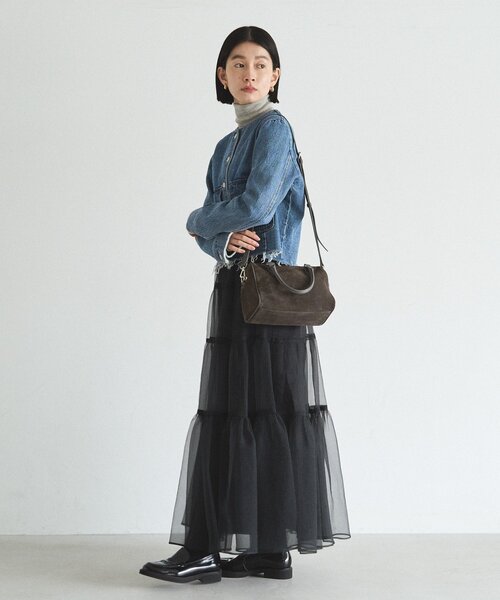 russet(ラシット)の「スエード2WAYミニボストンバッグ(ボストンバッグ・レディース・グレー/ダークブラウン・FREE)」の5枚目の写真