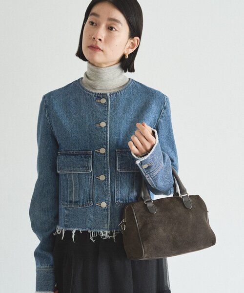 russet(ラシット)の「スエード2WAYミニボストンバッグ(ボストンバッグ・レディース・グレー/ダークブラウン・FREE)」の7枚目の写真