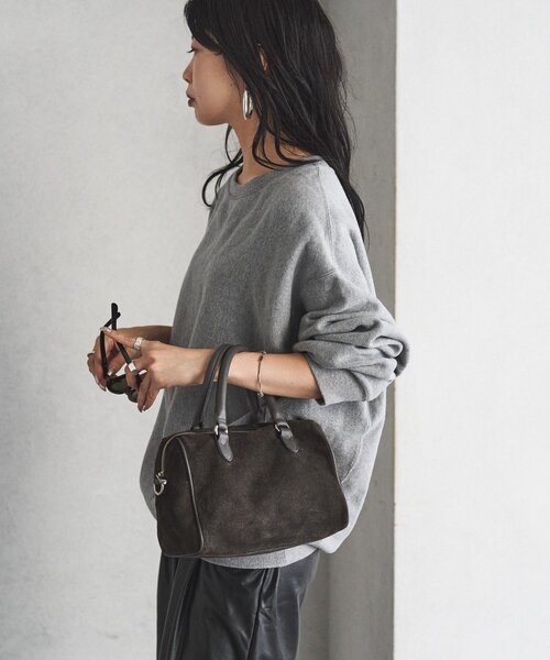 russet（ラシット）の「スエード2WAYミニボストンバッグ（ボストンバッグ・レディース・グレー/ダークブラウン/ブラウン・FREE）」の6枚目の写真