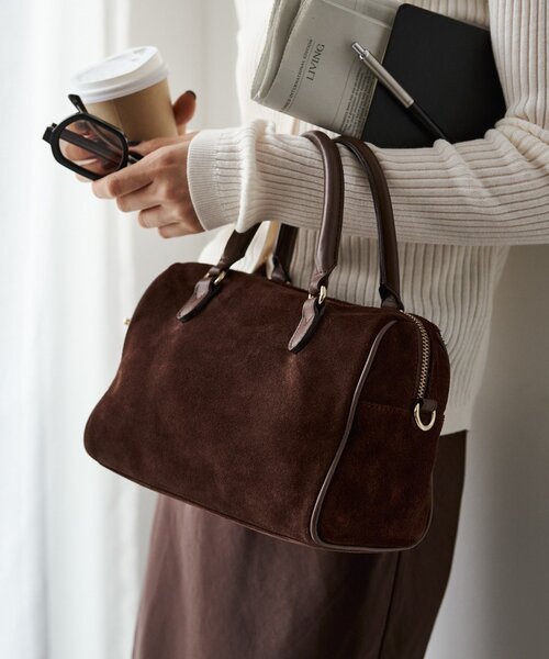 スエード2WAYミニボストンバッグ（ボストンバッグ）｜russet（ラシット