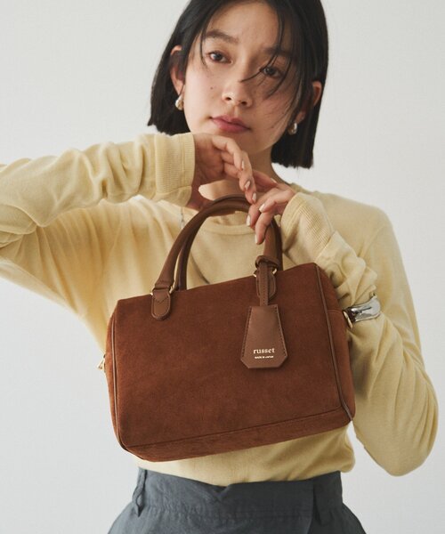 russet（ラシット）の「スエード2WAYミニボストンバッグ（ボストンバッグ・レディース・グレー/ダークブラウン/ブラウン・FREE）」の19枚目の写真