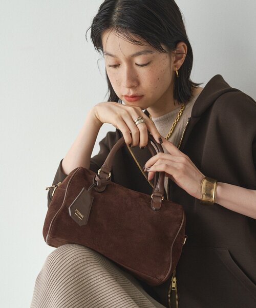 【新品】russet ラシット＊スエード 2wayミニボストンバッグ　グレー 8/22 12:00追加予約スタート］【パルクローゼット限定アイテム