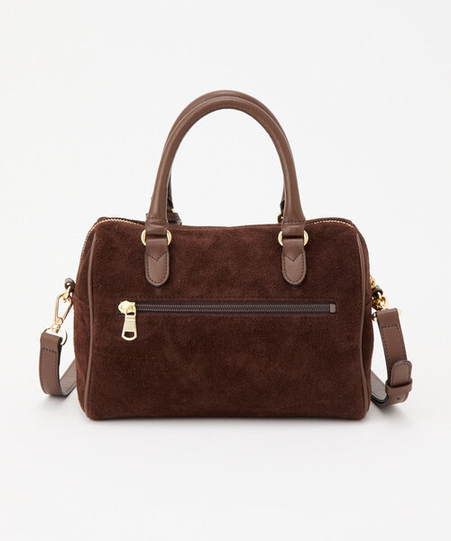 russet ラシット スエード2WAYミニボストンバッグ ダークブラウン russet（ラシット） ボストンバッグ スエード2WAYミニボストンバッグ