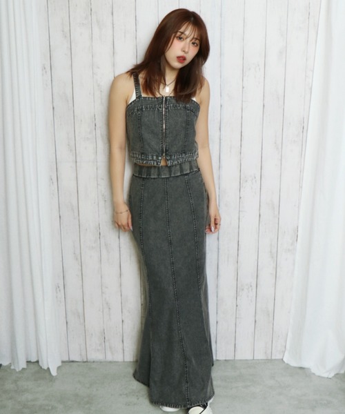 GORGE（ゴージ）の「《ZIP映え×デニムビスチェ》レディース ショート丈トップス フロントジップ 春夏秋（その他トップス・レディース・ブルー/サックスブルー/ブラック・F）」の18枚目の写真