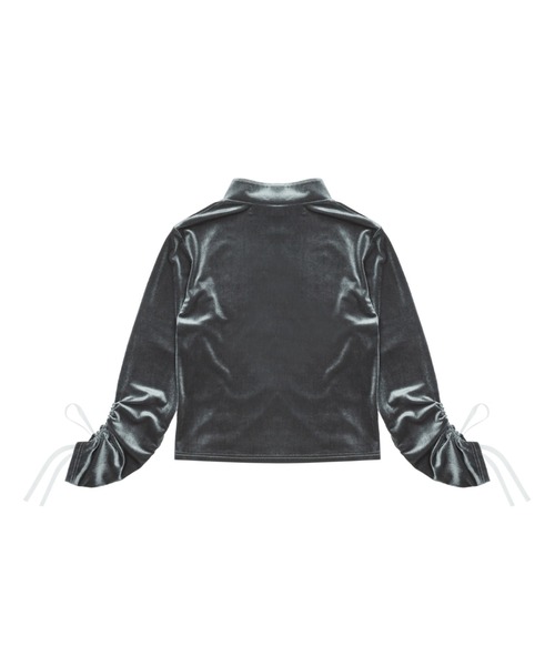 LARTIGENT(ラーティゼン)の「L14 VELVET ZIP-UP(パーカー・レディース・チャコール/ブラック・FREE)」の16枚目の写真