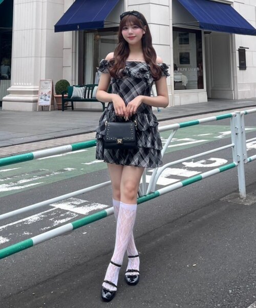 OLIVE des OLIVE ホイップフリルミニワンピ OLIVE des ワンピース 「インフルエンサー企画」ホイップフリル