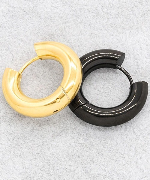WARAIJOGO（ワライジョウゴ）の「【WARAIJOGO】EK121/ボリュームリングペアピアス/両耳用(NEZ)（ピアス（両耳用）・レディース・ブラック/シルバー/ゴールド・10/16/14/12）」の9枚目の写真