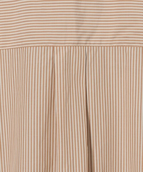 6（ロク）の「＜6(ROKU)＞コットン ストライプ フーディー シャツ（シャツ/ブラウス・レディース・ベージュ・FREE）」の10枚目の写真