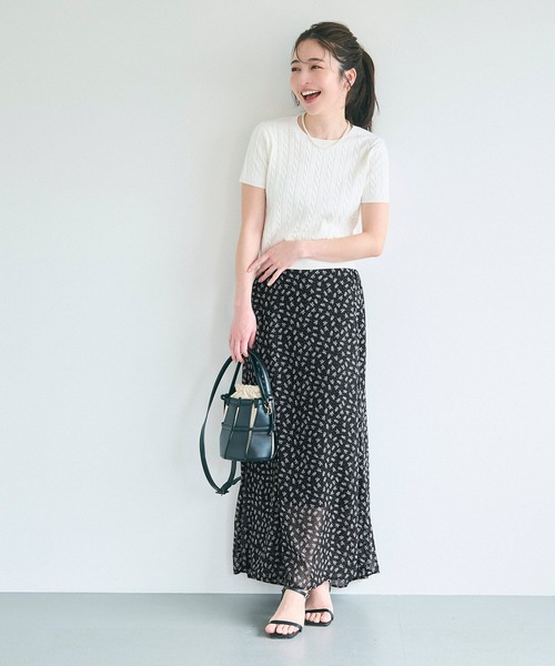 coca（coca）（コカ）の「シフォン花柄スカート（スカート・レディース・A/B・M/L）」の3枚目の写真