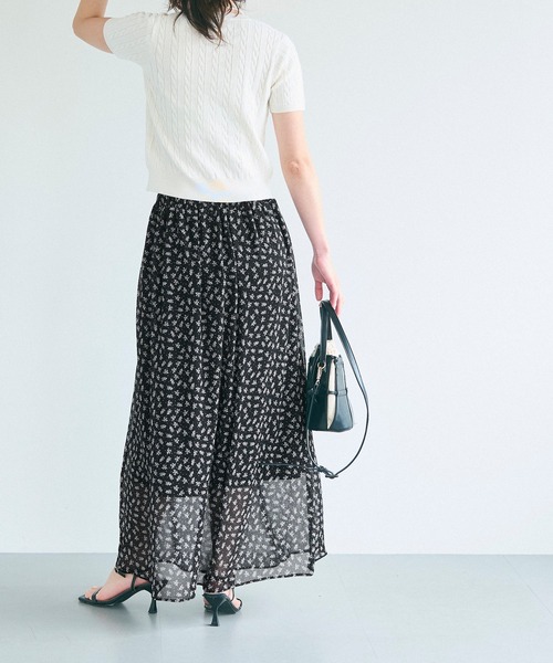 coca（coca）（コカ）の「シフォン花柄スカート（スカート・レディース・A/B・M/L）」の6枚目の写真