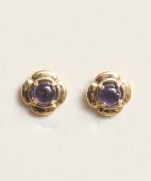 Zoule ゾーラ:Mon bijouxシリーズ blooming stone 天然石 カルセドニー ペリドット アイオライト ピアス