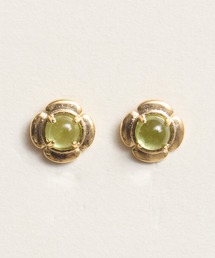 Zoule ゾーラ:Mon bijouxシリーズ blooming stone 天然石 カルセドニー ペリドット アイオライト ピアス