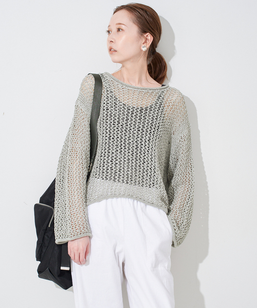 LOGAN/ローガン SLOBE別注 メッシュプルオーバー(ニット/セーター LOGAN/ローガン SLOBE別注 メッシュプルオーバー(ニット/セーター