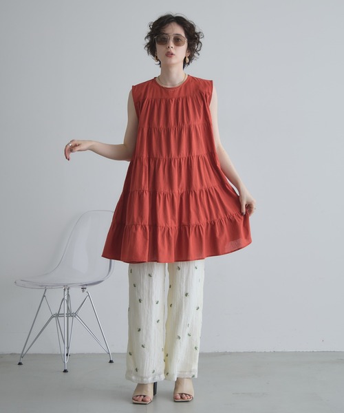 &. NOSTALGIA（アンドドットノスタルジア）の「【ZOZO限定】小花柄刺繍ルーズパンツ（その他パンツ・レディース・ブラック/アイボリー・FREE）」の13枚目の写真