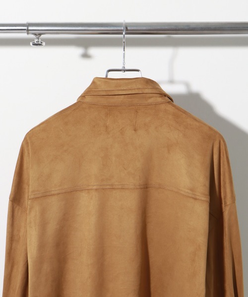 NOGLE(ノグル)の「【NOGLE/ノグル】スエードオーバーシャツ(シャツ/ブラウス・レディース・アイボリー/ブラウン/ブルー・FREE)」の6枚目の写真