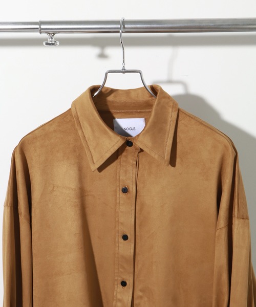 NOGLE(ノグル)の「【NOGLE/ノグル】スエードオーバーシャツ(シャツ/ブラウス・レディース・アイボリー/ブラウン/ブルー・FREE)」の5枚目の写真