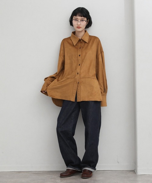 NOGLE(ノグル)の「【NOGLE/ノグル】スエードオーバーシャツ(シャツ/ブラウス・レディース・アイボリー/ブラウン/ブルー・FREE)」の17枚目の写真