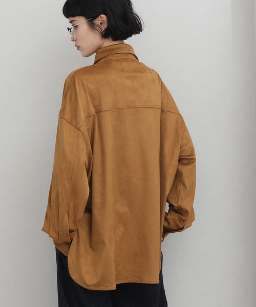 NOGLE(ノグル)の「【NOGLE/ノグル】スエードオーバーシャツ(シャツ/ブラウス・レディース・アイボリー/ブラウン/ブルー・FREE)」の14枚目の写真