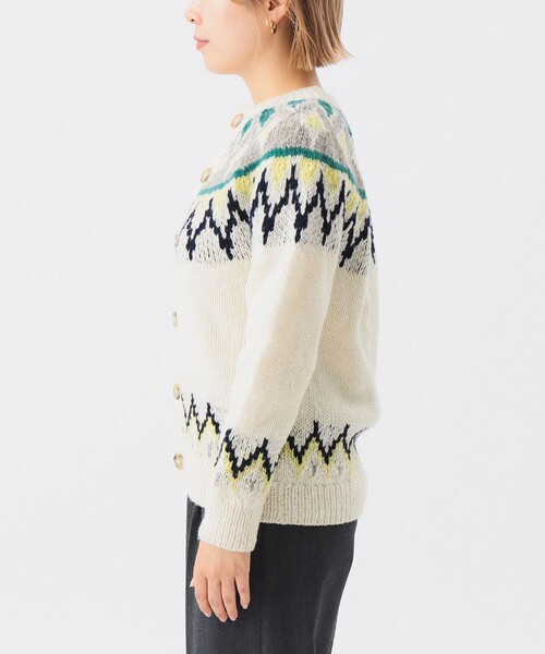 BEAMS BOY（ビームスボーイ）の「ハンド ノルディック カーディガン（ニット/セーター・レディース・ダークブラウン/ホワイト系その他7・ONE SIZE）」の20枚目の写真