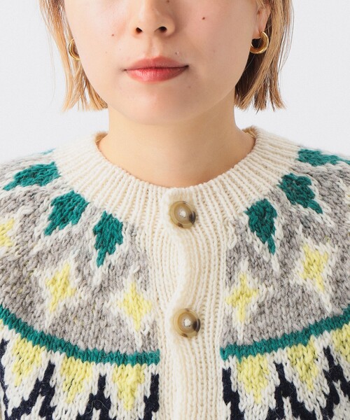 BEAMS BOY（ビームスボーイ）の「ハンド ノルディック カーディガン（ニット/セーター・レディース・ダークブラウン/ホワイト系その他7・ONE SIZE）」の18枚目の写真