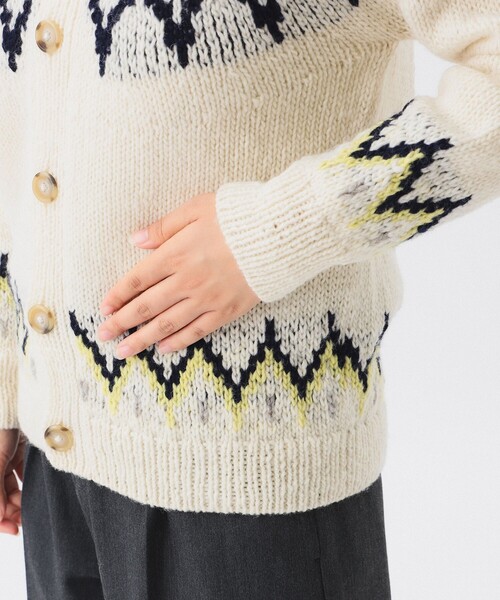 BEAMS BOY（ビームスボーイ）の「ハンド ノルディック カーディガン（ニット/セーター・レディース・ダークブラウン/ホワイト系その他7・ONE SIZE）」の17枚目の写真
