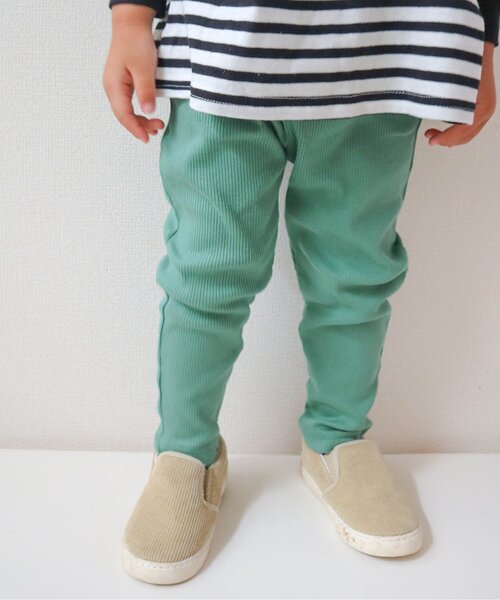 BREEZE(ブリーズ)の「【リブ素材】DAISUKI リブパンツ(その他パンツ・キッズ・マスタード/その他2/その他11/グリーン/ピンク/その他12/アイボリー/ブラック・120/130/90/100/110/70/80)」の4枚目の写真