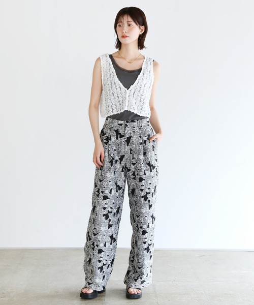 shetila(シェティラ)の「【セットアップ対応】シアージャガードタックパンツ(その他パンツ・レディース・グレー/ホワイト/ブラック・FREE)」の16枚目の写真