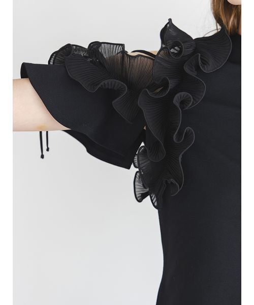 プリーツフリルカットプルオーバー プリーツフリルカットプルオーバー（Tシャツ/カットソー