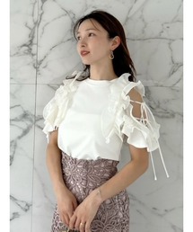 SNIDEL | プリーツフリルカットプルオーバー(Tシャツ/カットソー)