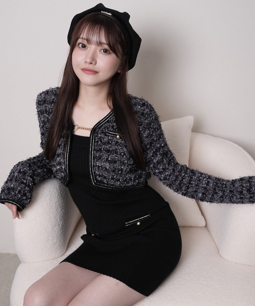 クラシカルツイードアンサンブルワンピース（ワンピース）｜LIPSERVICE