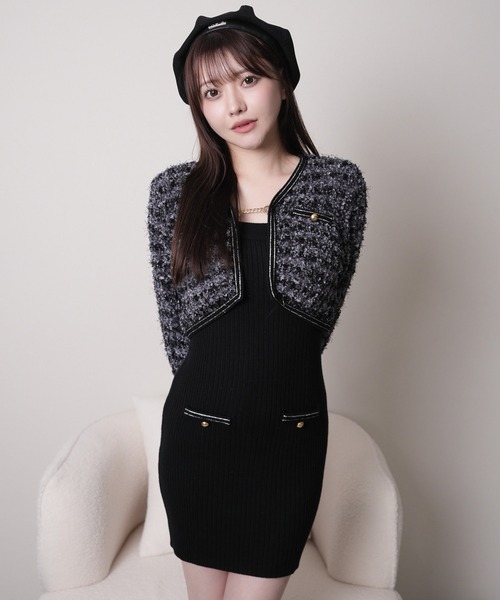 セール】クラシカルツイードアンサンブルワンピース（ワンピース